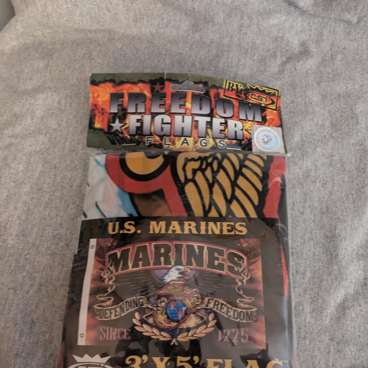 Vintage Style "Freedom Fighter" US Marines Flag