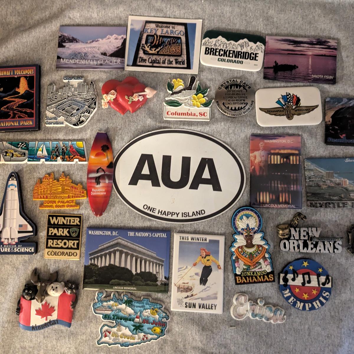 Assorted Vintage Refrigerator Magnets (30-Piece Collection)