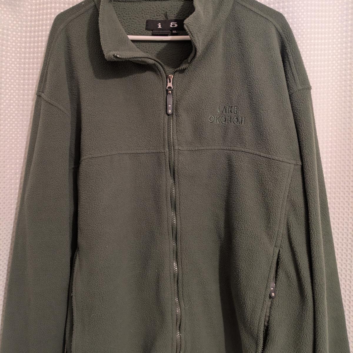 Vintage Lake Okoboji Fleece Jacket - Green (XXL)