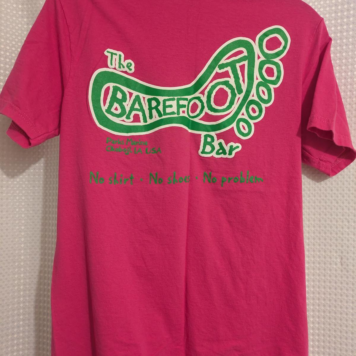 Vintage "The Barefoot Bar" Hot Pink T-Shirt