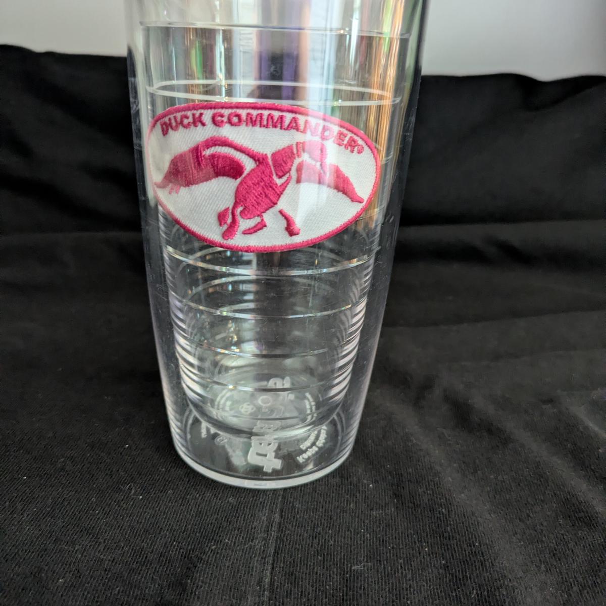 Duck Commander Pink Logo Clear Tumbler
