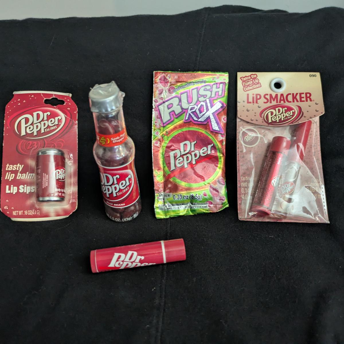 Dr. Pepper Lip Balms & Candy Collection
