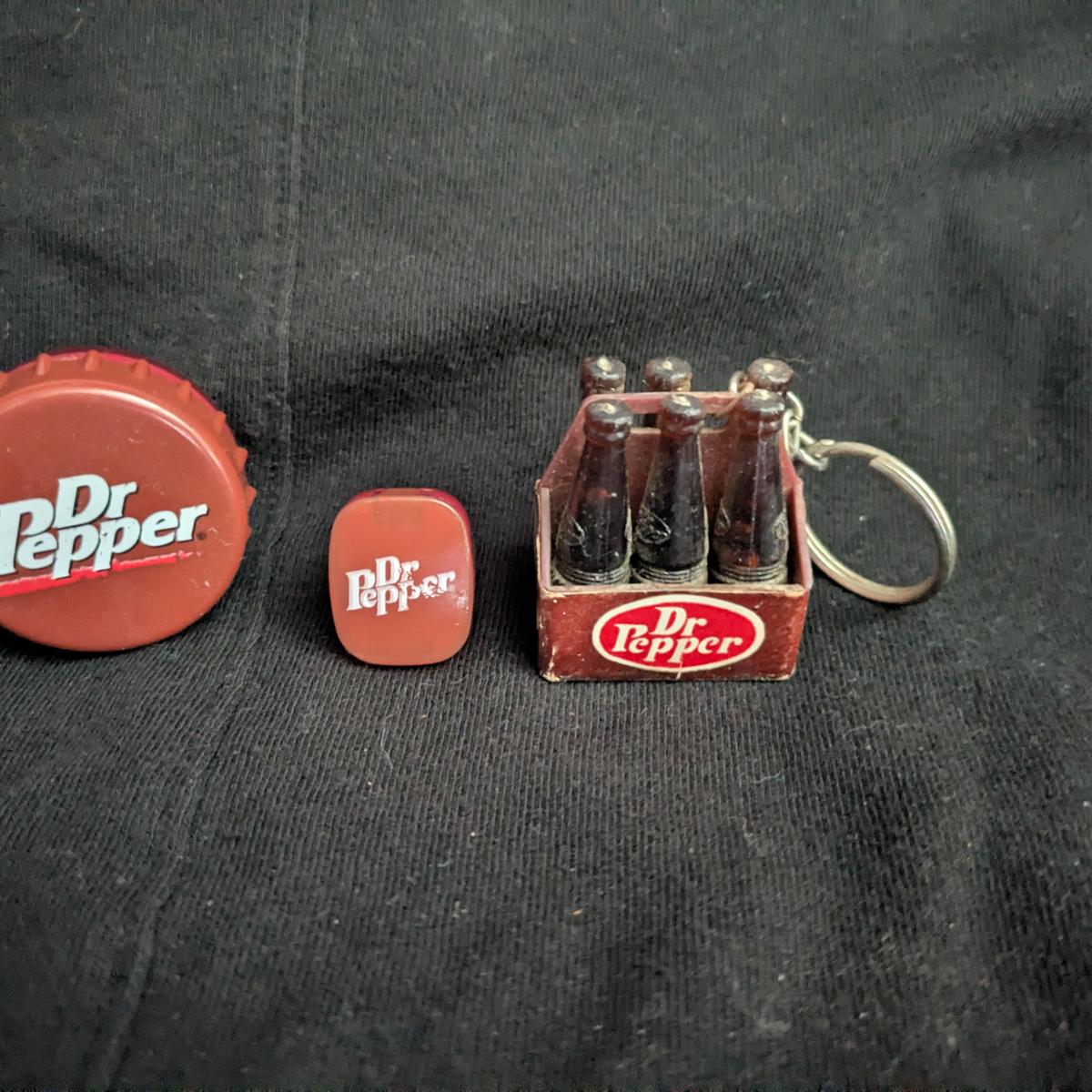 Vintage Dr. Pepper Keychain & Collectibles Set
