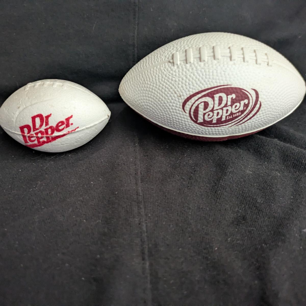 Vintage Dr. Pepper & Orville Redenbacher Mini Footballs
