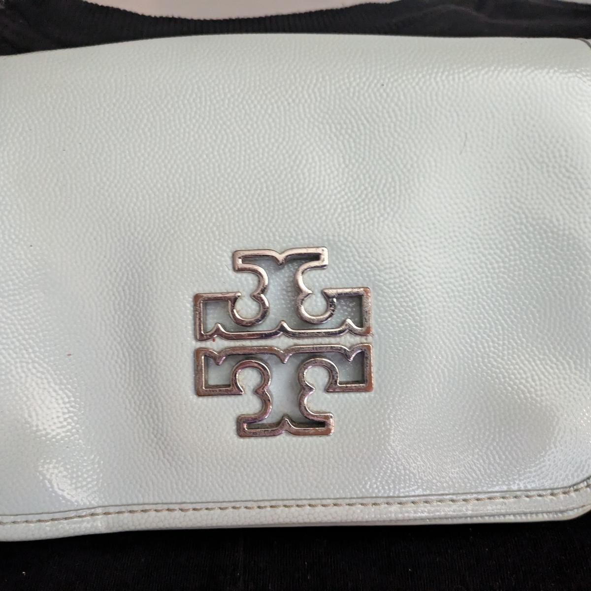 Tory Burch Light Blue Patent Leather Shoulder Bag