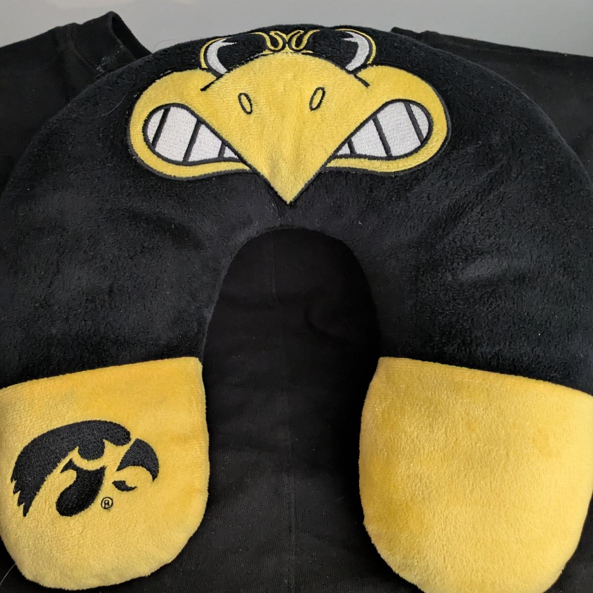 Vintage University of Iowa Hawkeyes Travel Neck Pillow