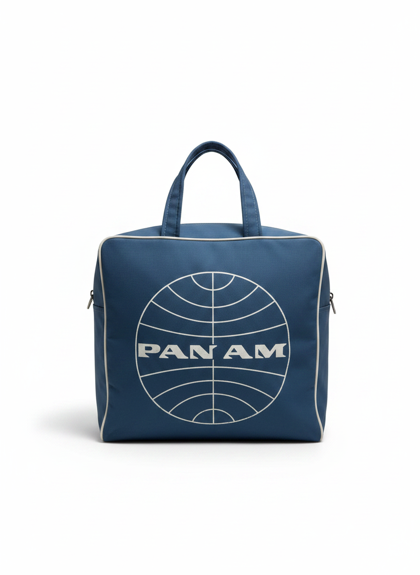 Pan Am First Class Tote by Natco – Retro Blue Travel Bag