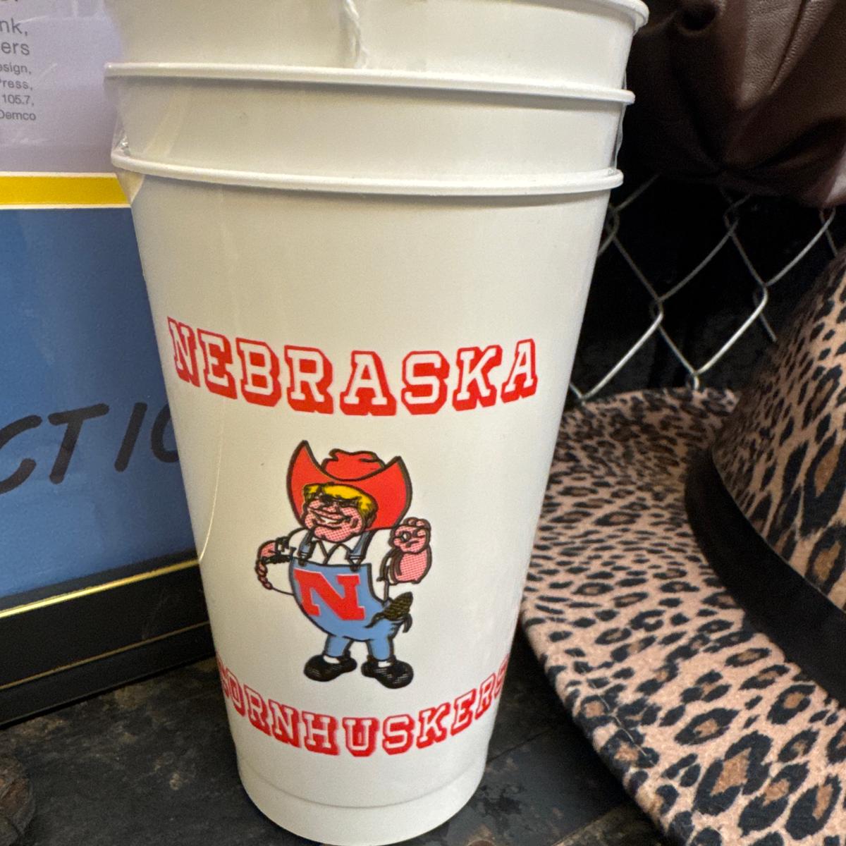 Vintage 1960s Nebraska Cornhuskers Souvenir Cup