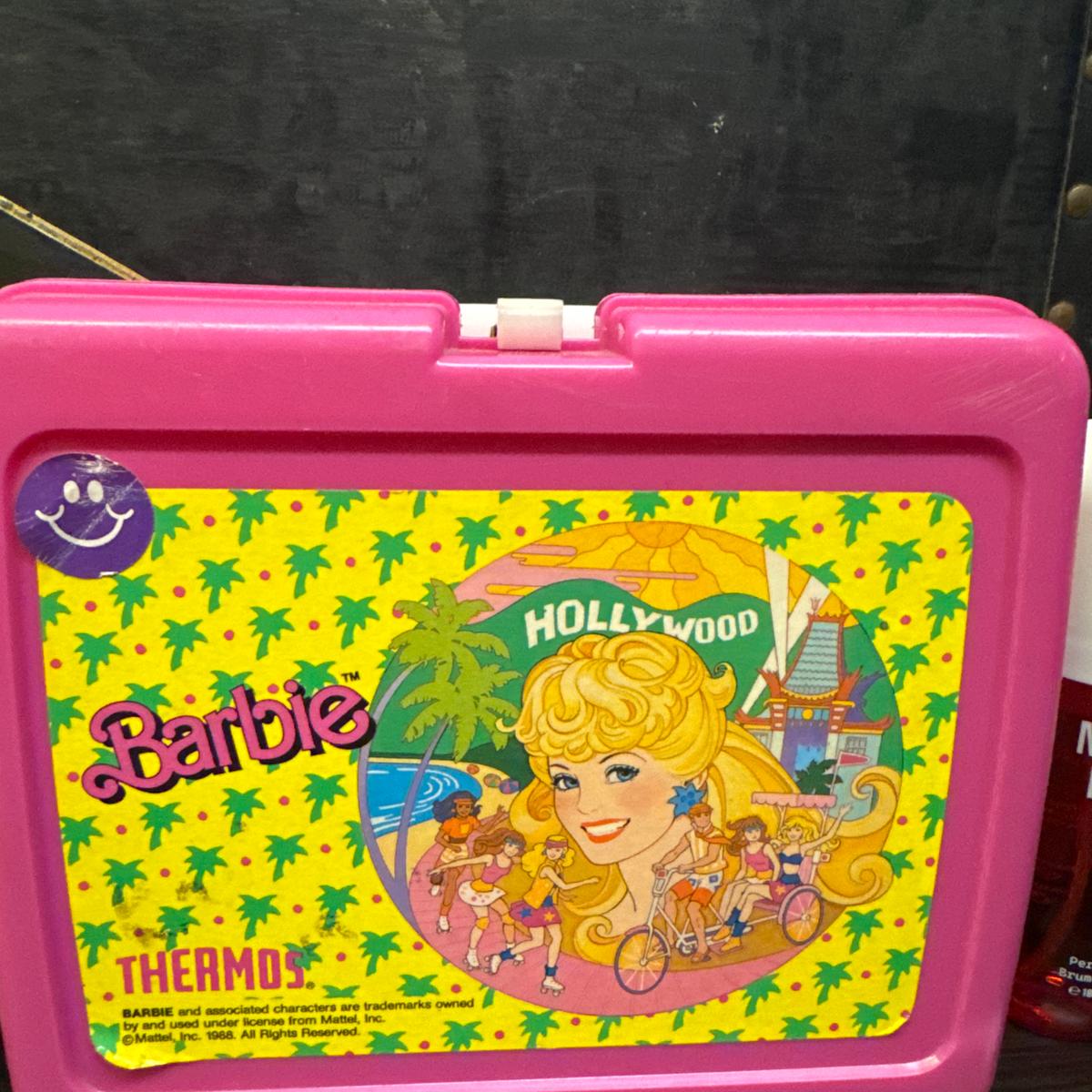 Vintage 1988 Barbie Hollywood Thermos Lunchbox