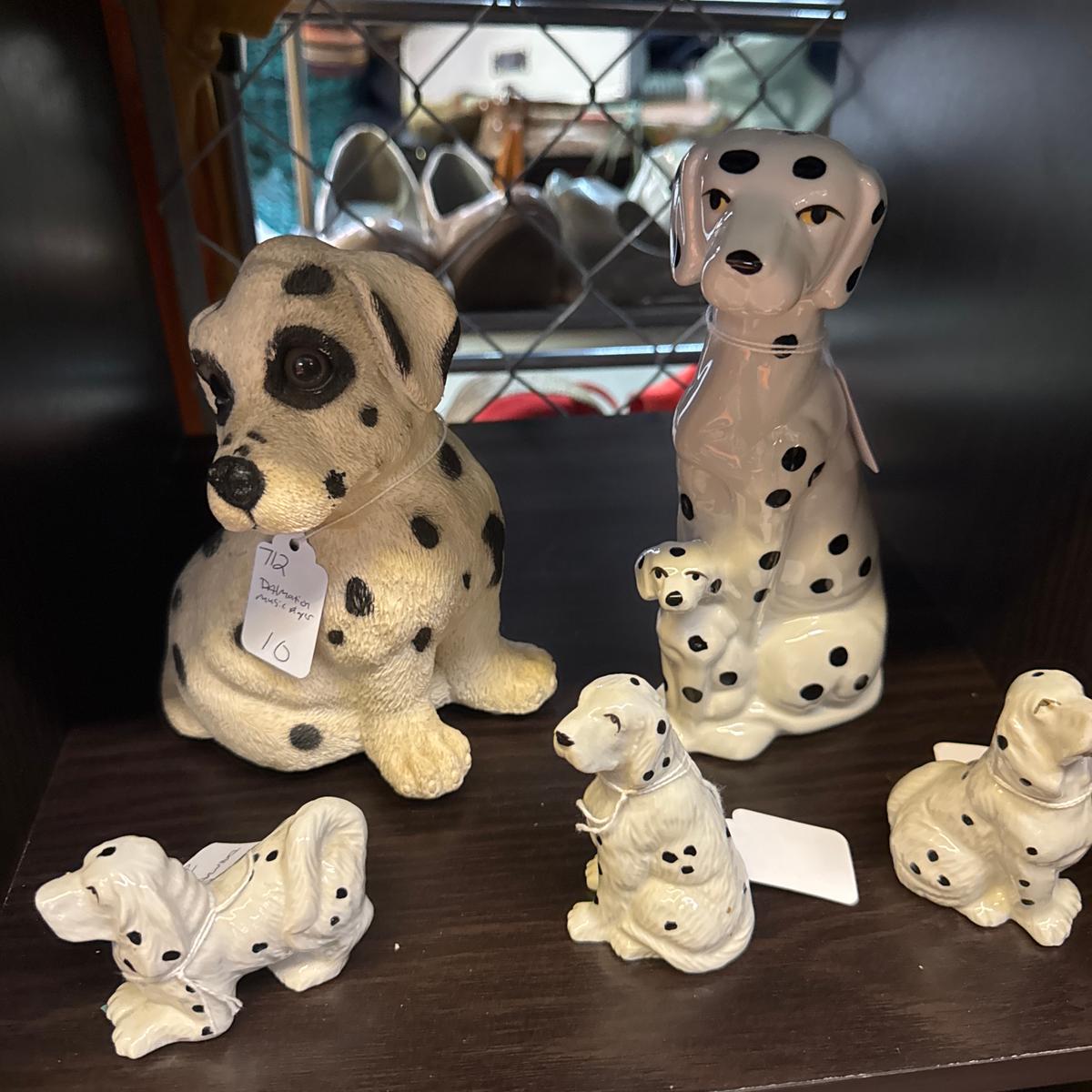Vintage Ceramic Dalmatian Dog Figurines