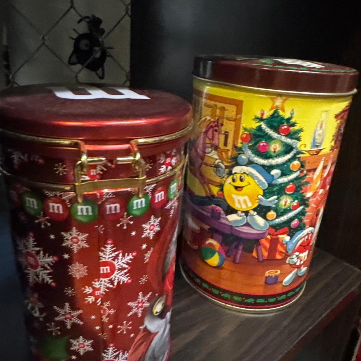 Vintage M&M's Christmas Collectible Tins (Set of 2)
