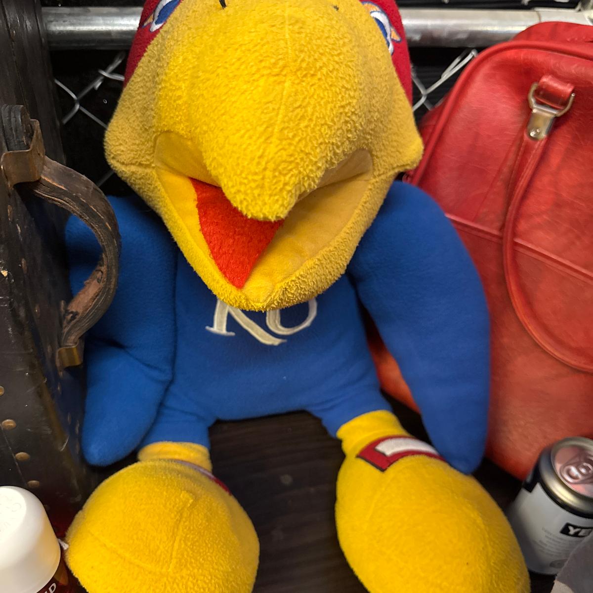 Vintage Kansas Jayhawks Stuffed Mascot