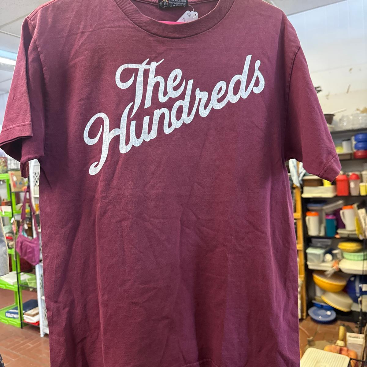 The Hundreds Maroon Script Logo T-Shirt